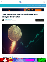 ‘Real' Crypto Bull Run Just Beginning, Says Analyst—Here’s Why