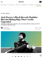 Jack Dorsey's Block Reveals Modular Bitcoin Mining Rigs That Can Be Upgraded - Decrypt