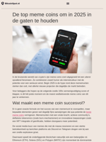 De top meme coins om in 2025 in de gaten te houden