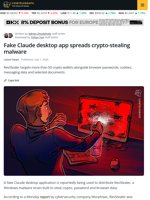 Fake Claude App Spreads RevStealer Crypto Malware