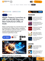 Ripple Treasury Launches as XRP and RLUSD Step Into Real Institutional Utility at Scale – Featured Bitcoin News
