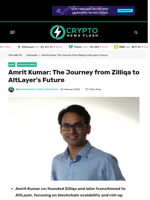 Amrit Kumar: The Journey from Zilliqa to AltLayer’s Future - Crypto News Flash