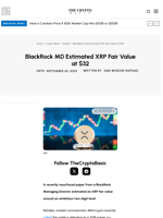 BlackRock MD Estimated XRP Fair Value at $32