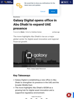 Galaxy Digital opens office in Abu Dhabi to expand UAE presence