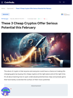 3 Cheap Cryptos (Bitcoin Pepe, iDEGEN, TST) Poised for Massive Gains in February 2025