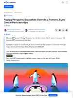 Pudgy Penguins Shuts Down OpenSea Acquisition Rumors