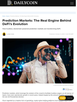 Prediction Markets: The Real Engine Behind DeFi’s Evolution - DailyCoin