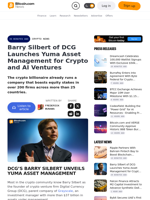 Barry Silbert of DCG Launches Yuma Asset Management for Crypto and AI Ventures – Crypto News Bitcoin News