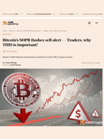 Bitcoin's SOPR flashes sell alert — Traders, why THIS is important! - AMBCrypto
