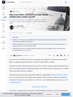 One year later, GENIUS Act just made stablecoins easier to sell